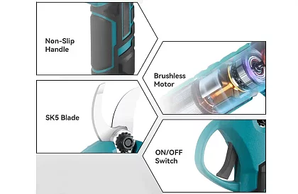 Foarfecă de grădină cu acumulator HAYAMI HA1040 + 2 baterii