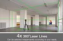 Nivelă laser 4D 360° – 16 linii – laser de nivelare