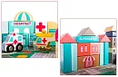Căsuțe din lemn – Oraș 115 piese cu bază