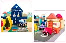 Căsuțe din lemn – Oraș 115 piese cu bază