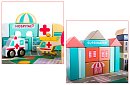 Căsuțe din lemn – Oraș 115 piese cu bază