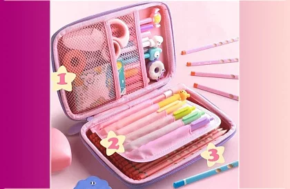 Penar școlar – Etui UNICORN cu grafică 3D