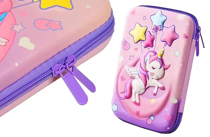 Penar școlar – Etui UNICORN cu grafică 3D