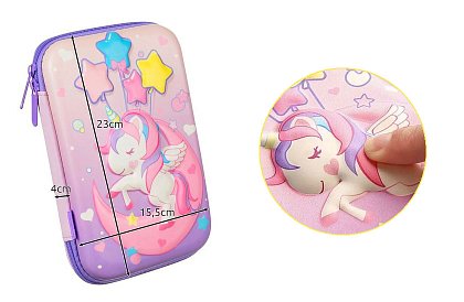 Penar școlar – Etui UNICORN cu grafică 3D