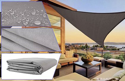 Panou solar triunghiular 4 x 4 x 4 m – Gri