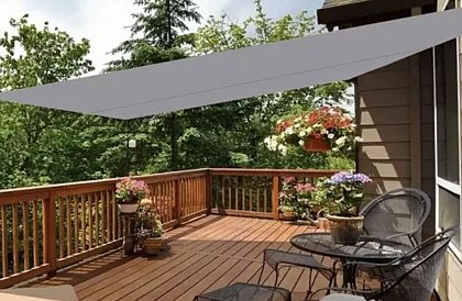 Pânză de umbrire solară 3,6 x 3,6 m – Gri