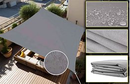 Pânză de umbrire solară 3,6 x 3,6 m – Gri