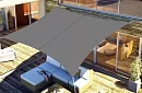 Pânză de umbrire solară 3,6 x 3,6 m – Gri