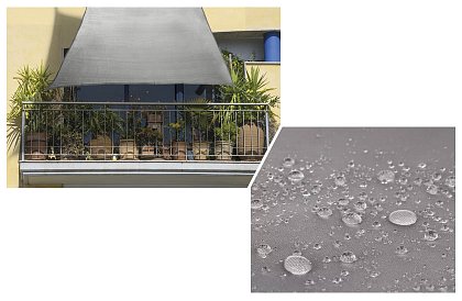 Pânză de umbrire solară 4 x 3 m – Gri
