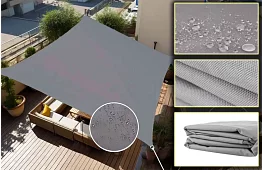 Pânză de umbrire solară 4 x 3 m – Gri