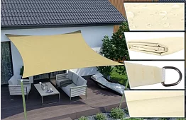 Pânză de umbrire solară 3 x 2 m – Bej