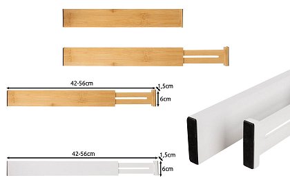 Organizatoare ajustabile pentru sertare - set de 4 bucăți