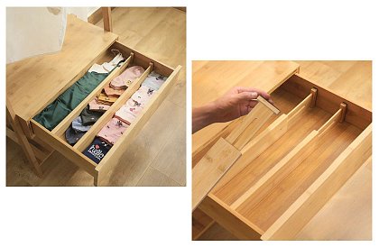 Organizatoare ajustabile pentru sertare - set de 4 bucăți