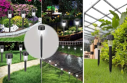 Lămpi solare de grădină - set de 10 bucăți