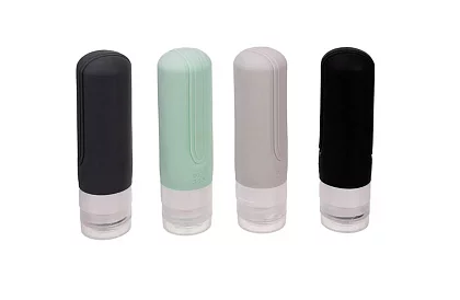 Flacoane de călătorie pentru avion – set cu gentuță cosmetică