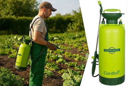 Pulverizator manual cu presiune GARDLOV 8 litri – acoperire maximă și confort