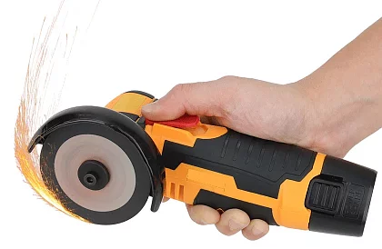 Polizor unghiular mini cu acumulator HAYAMI – 1023 – cutie + 2 baterii