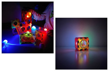 Set educativ magnetic 3D – 110 piese