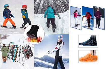 Șosete autoîncălzitoare cu turmalină – 5 perechi