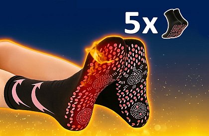 Șosete autoîncălzitoare cu turmalină – 5 perechi