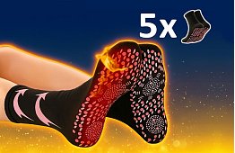 Șosete autoîncălzitoare cu turmalină – 5 perechi
