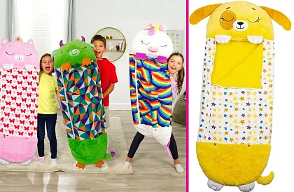 Sac de dormit pentru copii 3 în 1 cu design de animăluțe