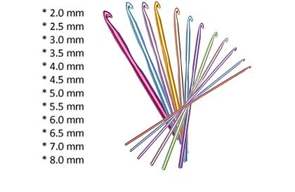 Buclele pentru croșetat - 12 bucăți