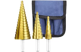 Set de burghie conice pentru tablă - 3 buc.