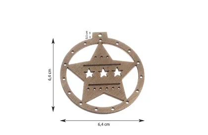 Decorațiuni de Crăciun din lemn – set de 10 bucăți cu sfoară
