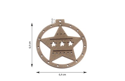 Decorațiuni de Crăciun din lemn – set de 10 bucăți cu sfoară