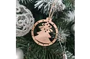 Decorațiuni de Crăciun din lemn – set de 10 bucăți cu sfoară