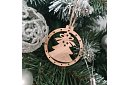 Decorațiuni de Crăciun din lemn – set de 10 bucăți cu sfoară