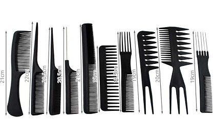 Pieptene profesionale de coafat - set de 10