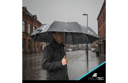 Umbrelă pliabilă mare, rezistentă la vânt Malatec – deschidere rapidă