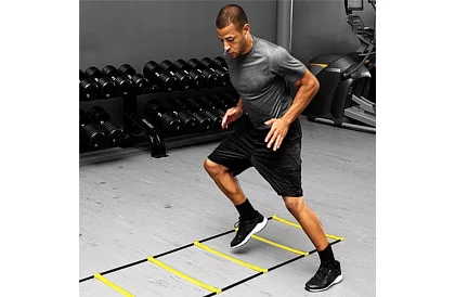 Scara de coordonare pentru exerciții – ajustabilă, 12 trepte, cu geantă