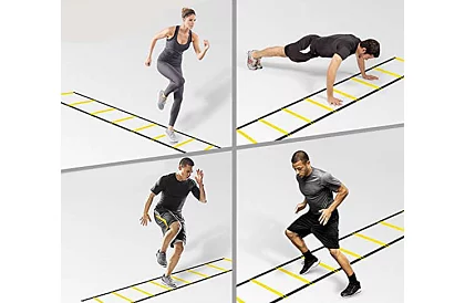 Scara de coordonare pentru exerciții – ajustabilă, 12 trepte, cu geantă