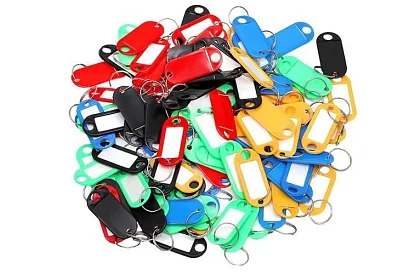Brelocuri pentru identificare ușoară – 100 buc, colorate