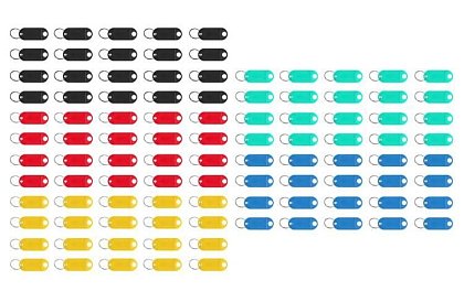 Brelocuri pentru identificare ușoară – 100 buc, colorate