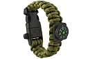 Brățara SURVIVAL 5în1 cu accesorii - verde