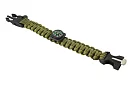 Brățara SURVIVAL 5în1 cu accesorii - verde