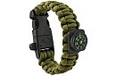 Brățara SURVIVAL 5în1 cu accesorii - verde