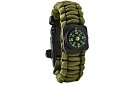 Brățara SURVIVAL 5în1 cu accesorii - verde