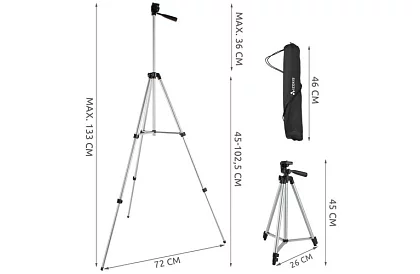 Trepied pentru telefon, cameră foto și dispozitive digitale – stabil și portabil - set
