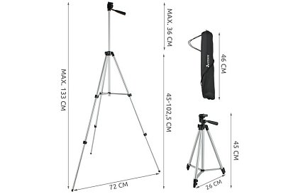 Trepied pentru telefon, cameră foto și dispozitive digitale – stabil și portabil - set