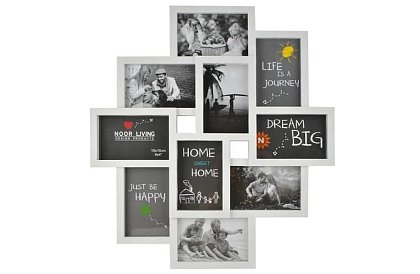 Rama pentru 10 fotografii – alb