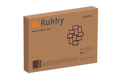 Rama pentru 10 fotografii – alb