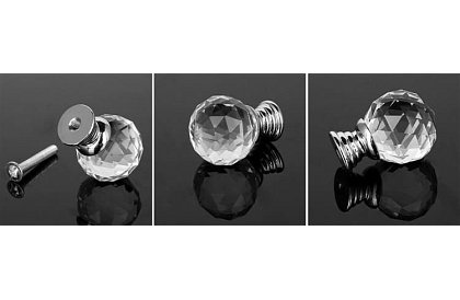 Mâner elegant pentru mobilier - cristal