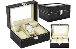 Organizator – cutie pentru ceasuri - 3 compartimente