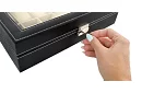 Organizator pentru ceasuri și ochelari – cutie de depozitare elegantă - Negru