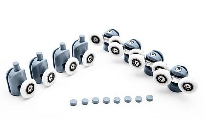 Roți pentru ușile glisante ale cabinelor de duș – 8 buc. KK9646